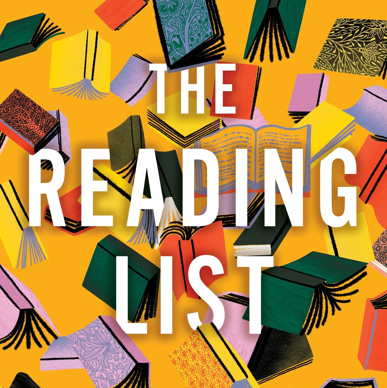 A square version of the cover of the The Reading List by Sara Nisha Adams.