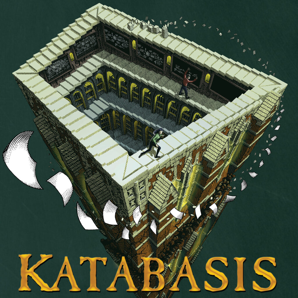 A square crop of the front cover of Katabasis by R.F. Kuang.