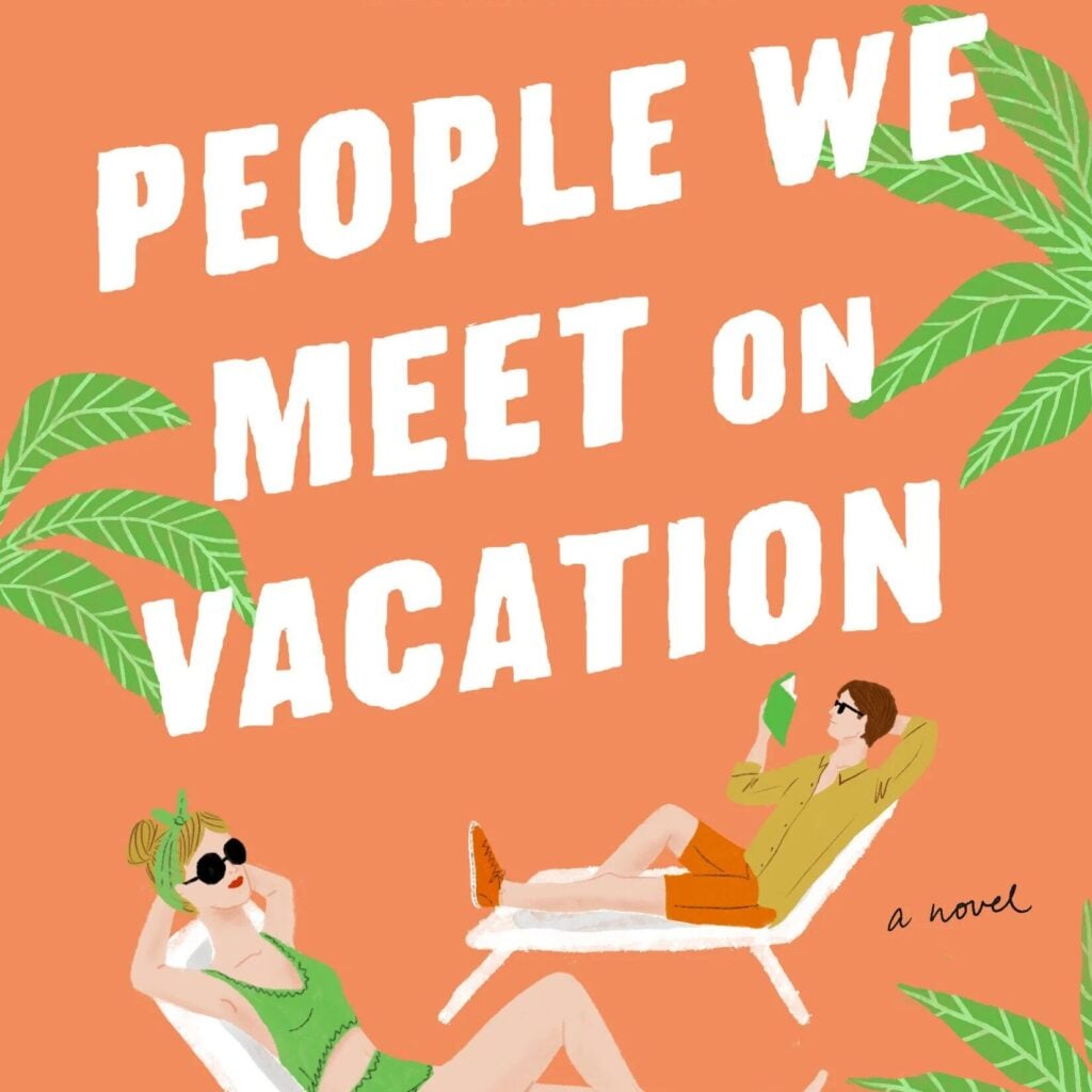 A square crop of the front cover of People We Meet On Vacation by Emily Henry.
